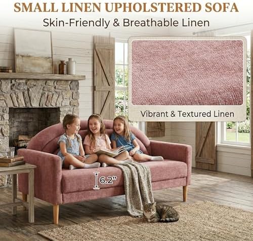 63" Small Loveseat Sofa for Small Spaces, Office Couch - Image 4
