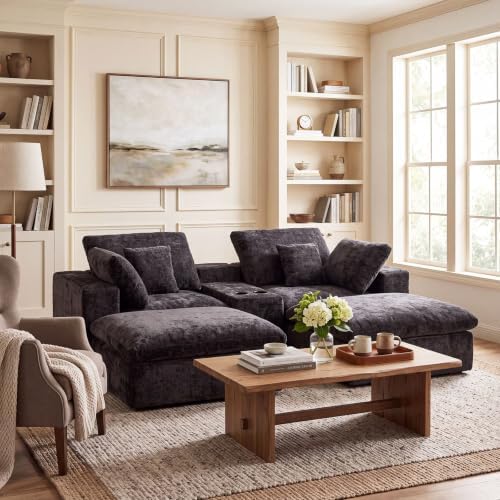 96.5" Oversized Boneless Couch Sleeper Couch by fanzutuz