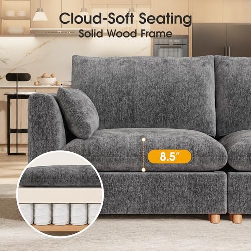 WorthFurni Oversized Modular Sectional Sofa, Comfty Modular Sofa - Image 6