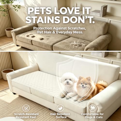 ALIECOM Pet Couch Covers for Sofa Waterproof Plush Dog Sofa Cover Washable - Image 6