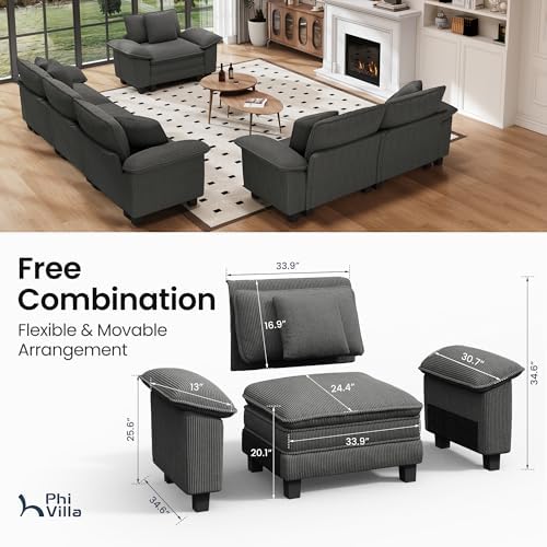 PHI VILLA 3-Piece Modular Sofa Set - Image 2