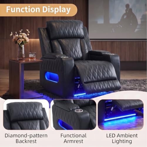Electric Recliner Chair, Leather Reclining Couch - Image 3