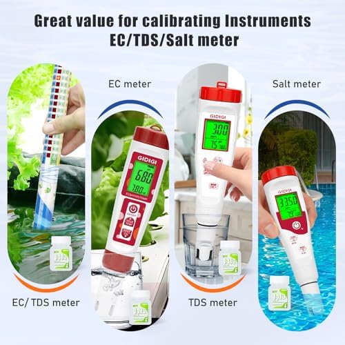 1413μS/cm Calibration Solution, 4 * 50ML TDS EC Salinity Tester Calibration - Image 4