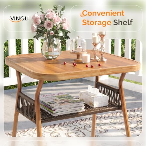 VINGLI 3 PCS Outdoor Bistro Set - Image 3