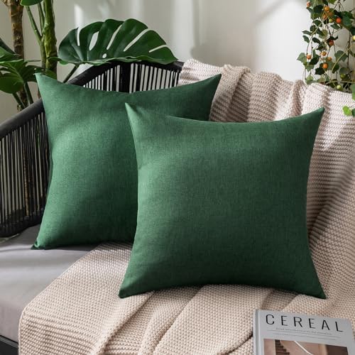 MIULEE Decorative Outdoor Pillow Covers Christmas 20x20 Emerald Green by MIULEE