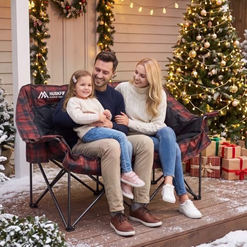 Huskfirm Padded Double Camping Chair, Camping Couch - Image 2