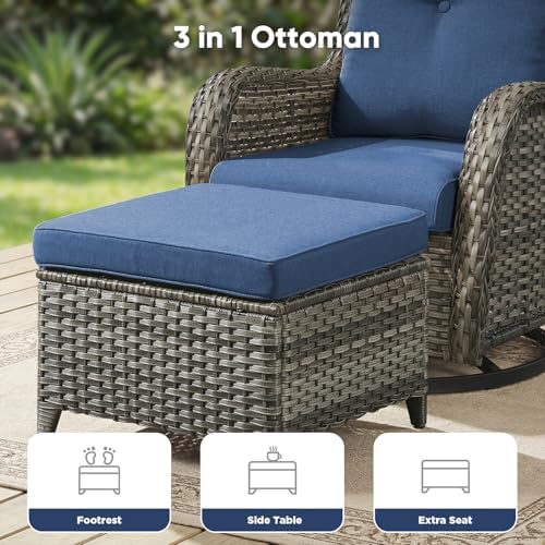Belord 3-Piece PE Wicker Outdoor Sofa - Image 4