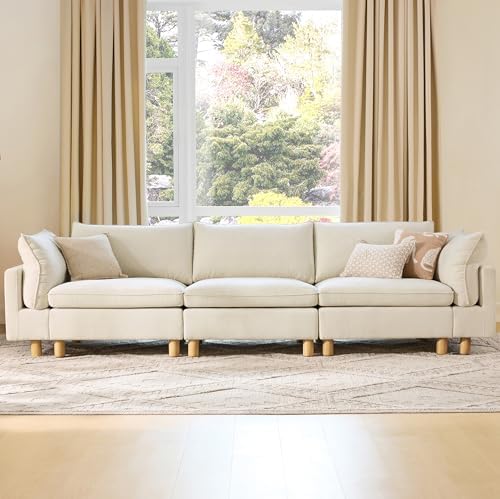CHITA 127" Large Sectional Sofa, Modular Cloud Couch, 3 Seater - Image 3