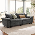 SUNSHINE VALLEY 87.5" Loveseat Cloud Couch Modular Sofa, Corduroy Grey by SUNSHINEVALLEY