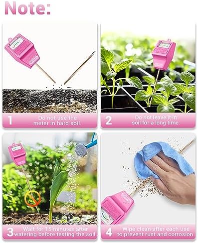 Dr.meter Soil Moisture Meter for Plants, Plant Water Gauge Test Kit - Image 6