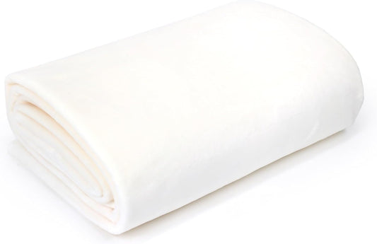 kullaloo Plush Fabric | 2 Yard Solid Ivory Minky Fabric for Sewing | Super Soft Cuddle Material | for Quilt Backing, Throw Blankets, Pillows, Dog Bed, Stuffed Animals, Costumes, Apparel & More