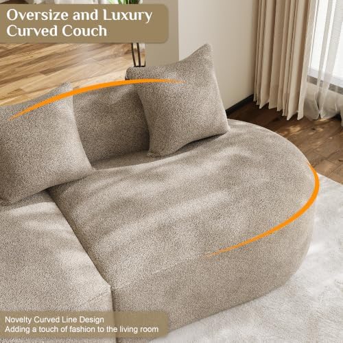 134" Oversized Sectional Sofa for Living Room, Modern Luxury Plush Chenille - Image 6