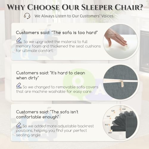 YODOLLA Sleeper Chair Bed - Image 5