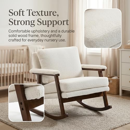 Rocking Chair Nursery, Compact Glider Rocking Chair - Image 3