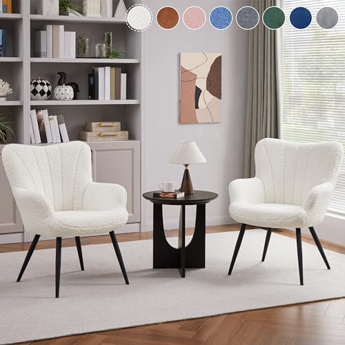 Yaheetech Accent Chairs Set of 2, Upholstered Armchair - Image 2