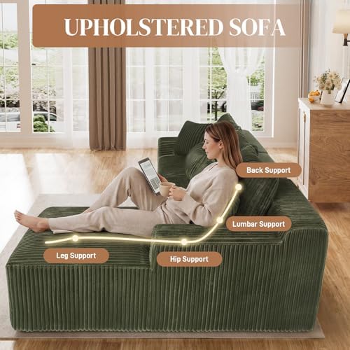110" L Shaped Cloud Boneless Sectional Couches - Image 4