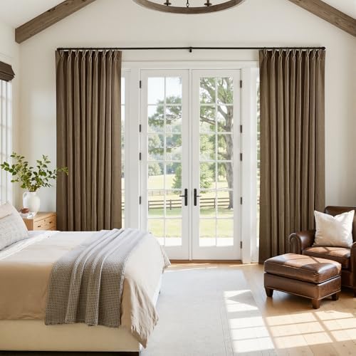 Dutch Cocoa Pinch Pleat Linen Curtains 102 Inches Long 60 Inch Wide 1 Panel - Image 6