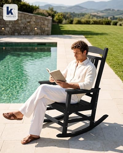 KINGYES Oversized Outdoor Rocking Chair - Image 2