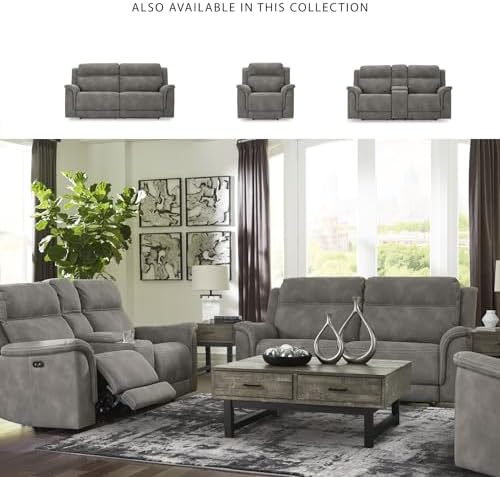 Signature Design by Ashley Power Recliner, Slate Zero Wall - Image 5