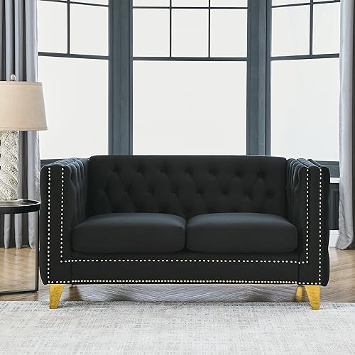 mikibama 58" Velvet Loveseat Sofa Couch - Image 3