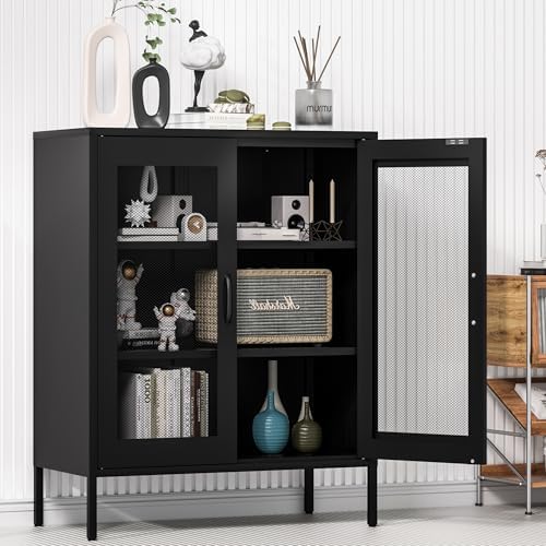 Ustamio Black Metal Storage Cabinet by Ustamio