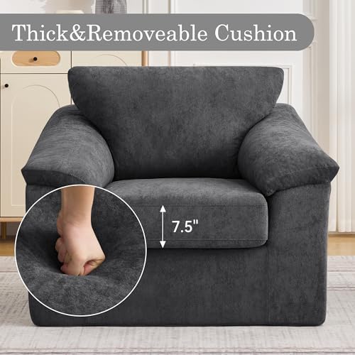 Boneless Single Sofa Chair, Modern Cloud Accent Chair, Comfy Deep Seat Couch - Image 3