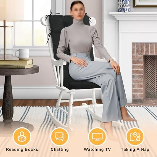 Rocking Chair Cushions Indoor High Back Set - Image 5