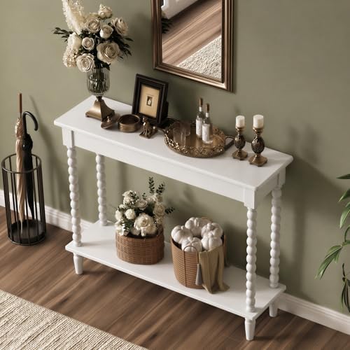 45" Narrow Entryway Table with Storage Shelf, 5 Min Assembly by Unknown