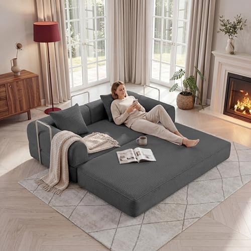 Futon Sofa Bed Modular Loveseat Sleeper Folding Pull Out Couch - Image 3