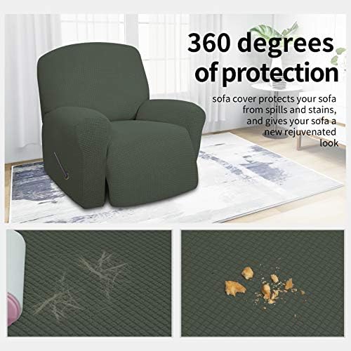 Easy-Going 4 Pieces Oversized Recliner Stretch Sofa Slipcover Sofa Cover - Image 3