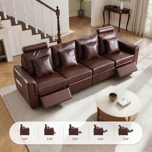 ORRD Power Reclining Sectional Sofa, Electric 3 Seat Recliner - Image 5