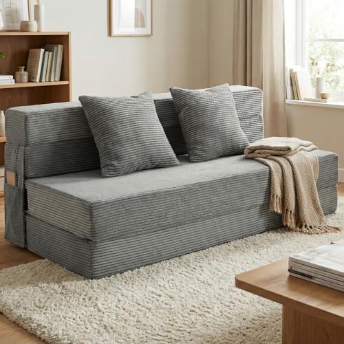 JKMAX Queen Size Folding Sofa Bed - 4 in 1 Convertible Sleeper Chair - High by JKMAX