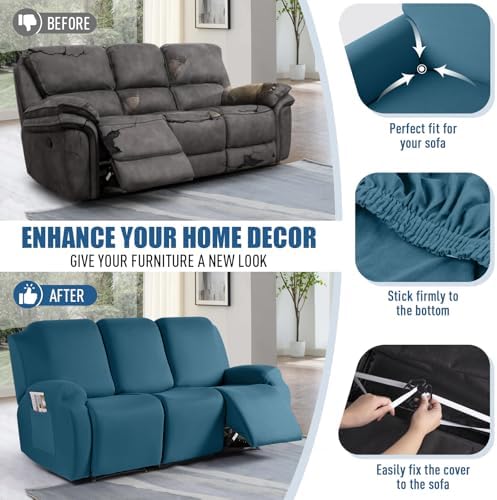 TAOCOCO Stretch Recliner Sofa Covers 3 Pieces Couch Covers - Image 5