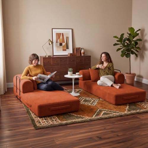 79" Memory Foam Sofa Bed, Convertible Futon Boneless Couch - Image 6