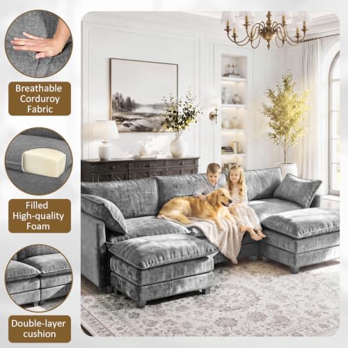 LEVELEVE 112.5" U-Shape Modular Sofa - Image 5