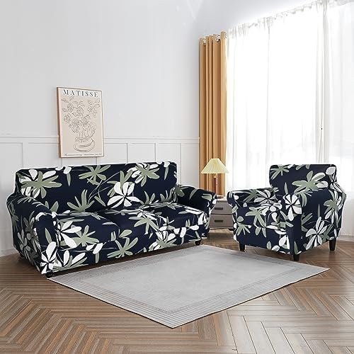 SearchI Stretch Sofa Cover Printed Couch Covers, Floral Pattern 2 Piece - Image 6