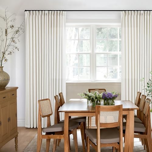 TWODRAPES Natural Pinch Pleated Linen Curtains 96 Inches Long Living Room - Image 6