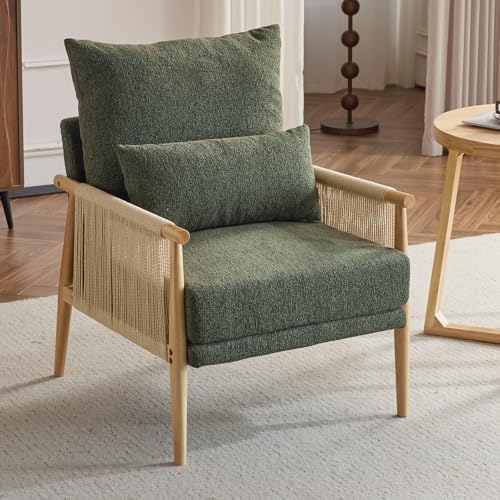 Karl home Cozy Accent Chair Braid Arms by Karlhome