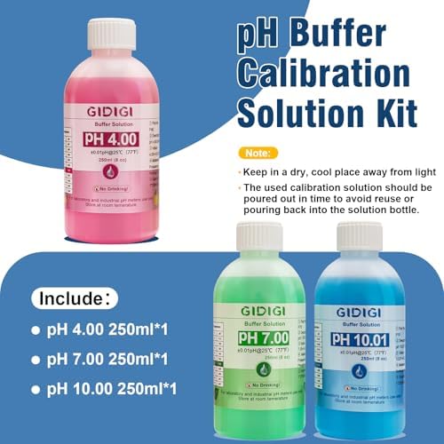 pH Meter Calibration Solution Kit, Includes 4.00, 7.00 and 10.01 - Image 2