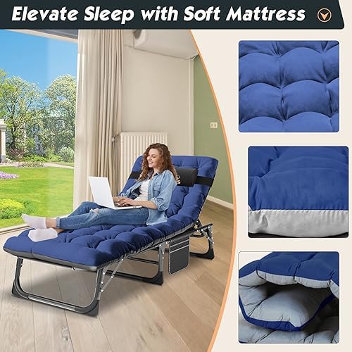 MOPHOTO 5-Position Folding Chaise Lounge Chair - Image 4