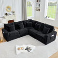 ORRD Oversized Corner Modular Sectional Sofa, L Shape Plush Corduroy Fluffy by ORRD