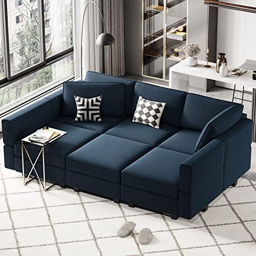Belffin Modular Velvet Sectional Sofa by Belffin
