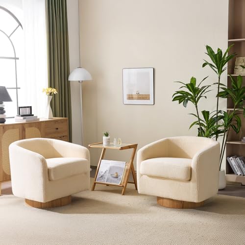 VINGLI 360°Swivel Accent Chairs Set of 2 by VINGLI