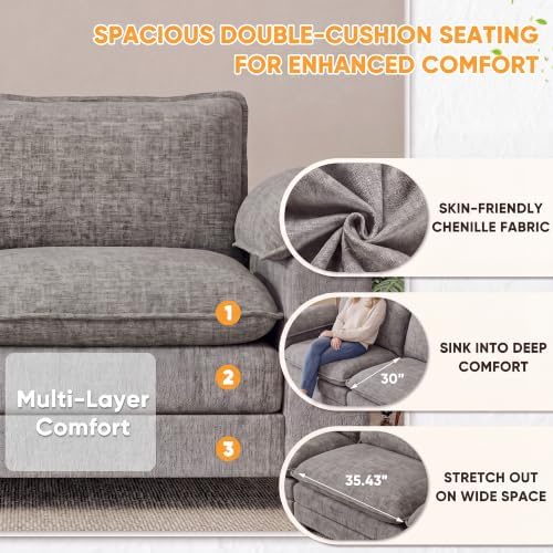 Homall 232" Oversized U Shaped Cloud Couch, Modular Sectional Sofa - Image 3