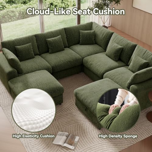 WorthFurni 107” Cloud Sectional Couches - Image 5