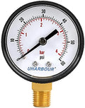 Uharbour Pool Pressure Gauge 0-60 Psi/kpa, 1/4" NPT Lower Mount by UHARBOURINSTRUMENT