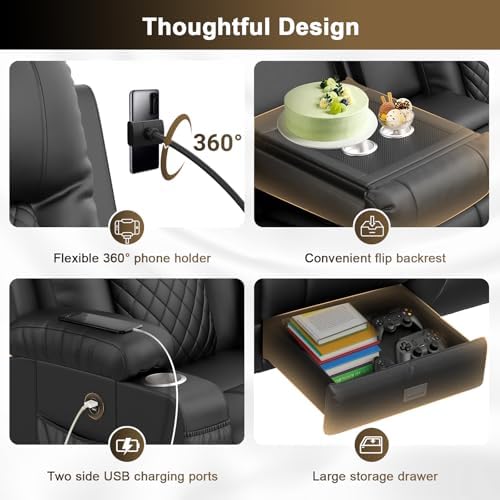 YONISEE 3 Seat Recliner Sofa - Image 4