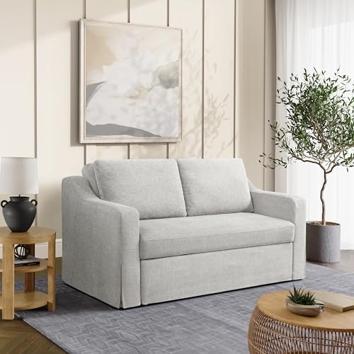 Serta Hawthorne 66.1" Slipcovered Convertible Sleeper Loveseat, Full Size by SertaDreamConvertibles