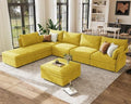 ABCASA 134.6" Oversized Modular Sectional Sofa, Large 7 Seater L Shaped Couch by ABCASA