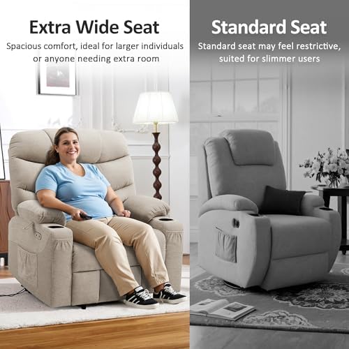 MCombo Power Lift Recliner for Elderly, Fabric R7289 - Image 4